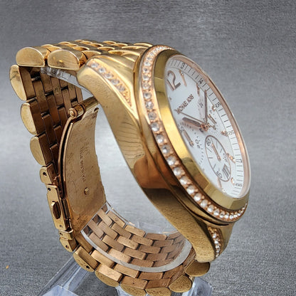 Michael Kors Pressley Chronograph Watch Women 40mm White Dial Rose Gold Date3