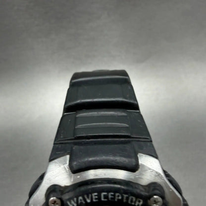 Casio Waveceptor Watch Men 48mm Digital Black Silver Alarm Chrono WV-M200 READ!!4