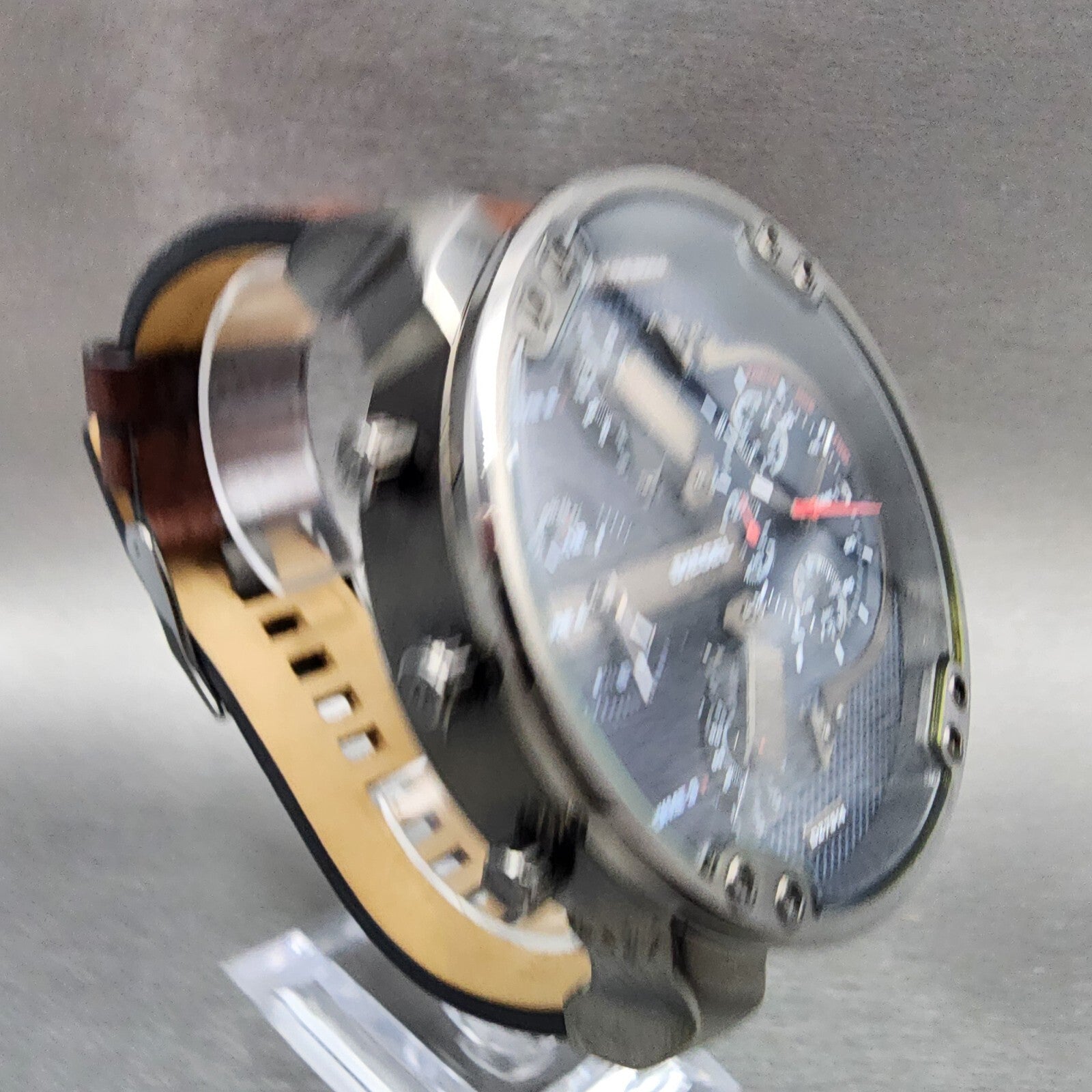 Diesel Mr Daddy 2.0 Watch Men 57mm Blue Dial Gray Tone Round DZ 7314 New Battery3