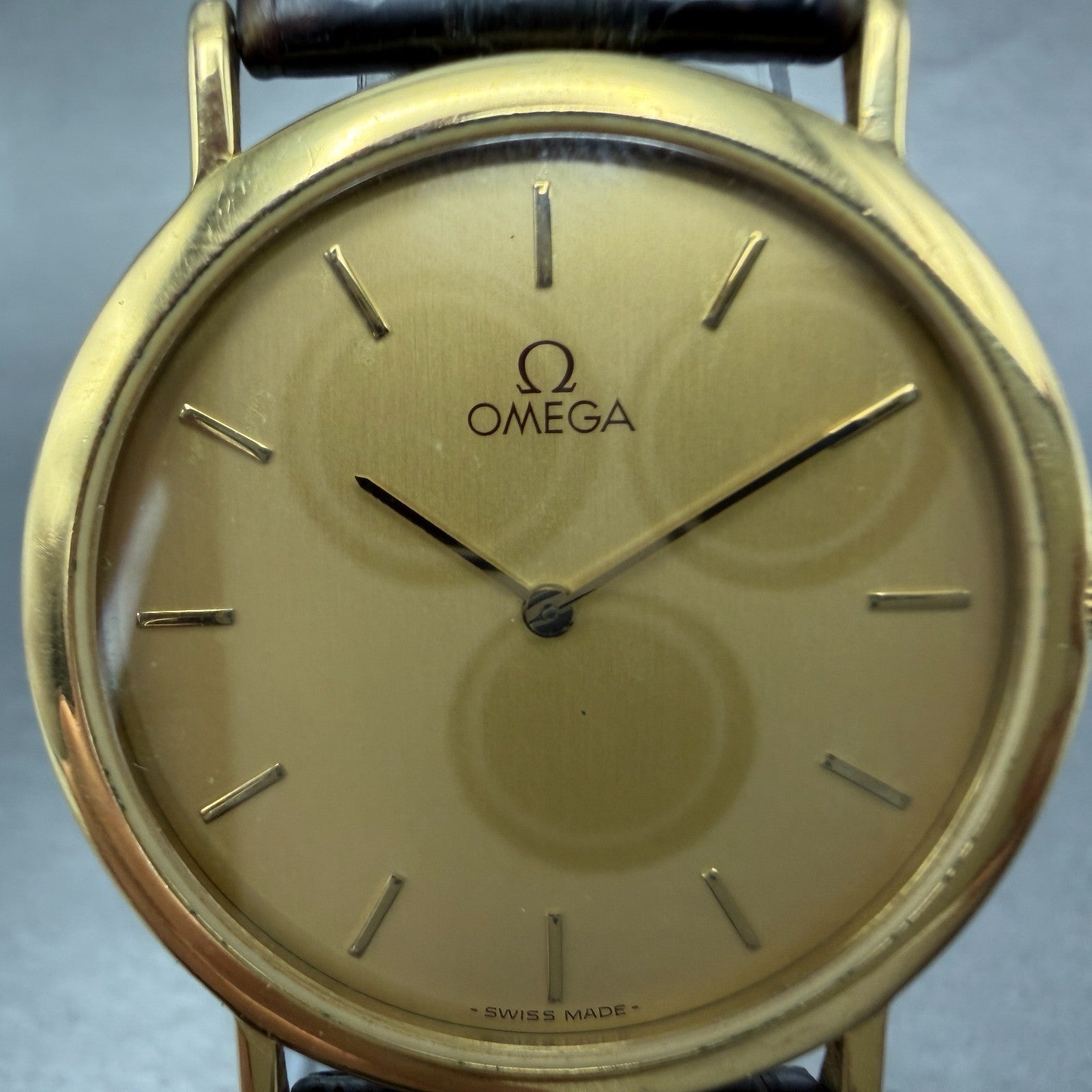 Omega De Ville Watch Men 32mm Gold Dial Gold Plated Cal1378 195.0075.2 PARTS2
