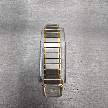 Seiko Tank Watch Women 13mm Silver Dial Two Tone Rectangle 1E20-5520 New Battery4