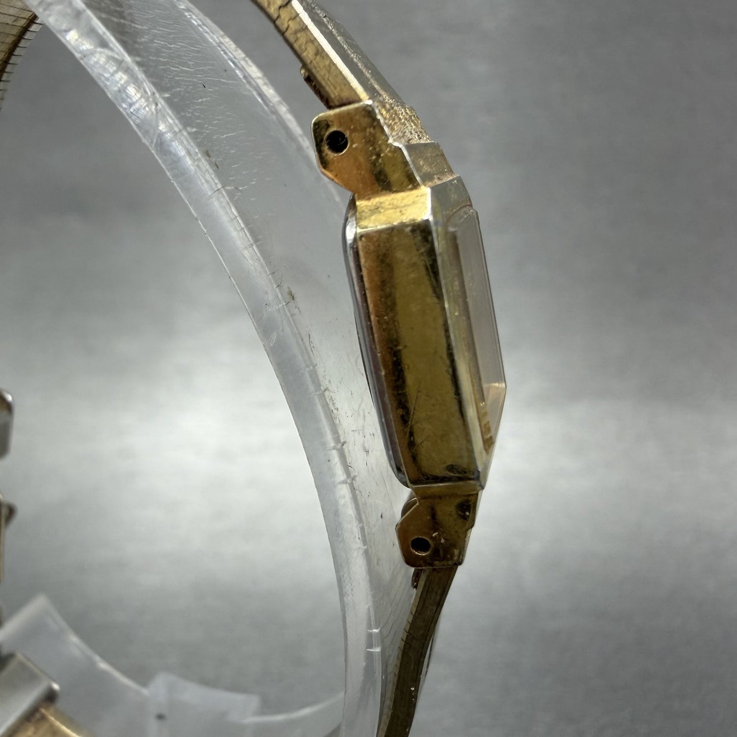 Citizen CQ Tank Watch Women 13mm Champagne Dial Gold Tone 2250 New Battery3