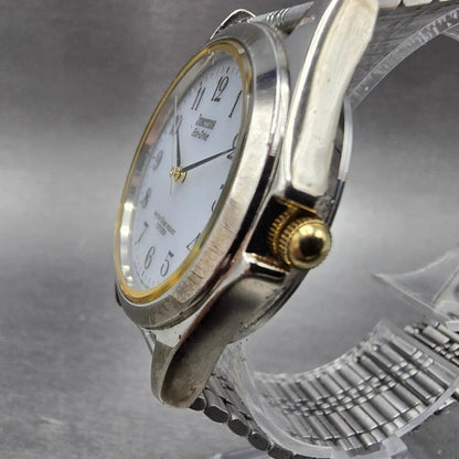 Citizen Eco-Drive Junction Watch Men 36mm White Dial Two Tone Round Runs JDM2