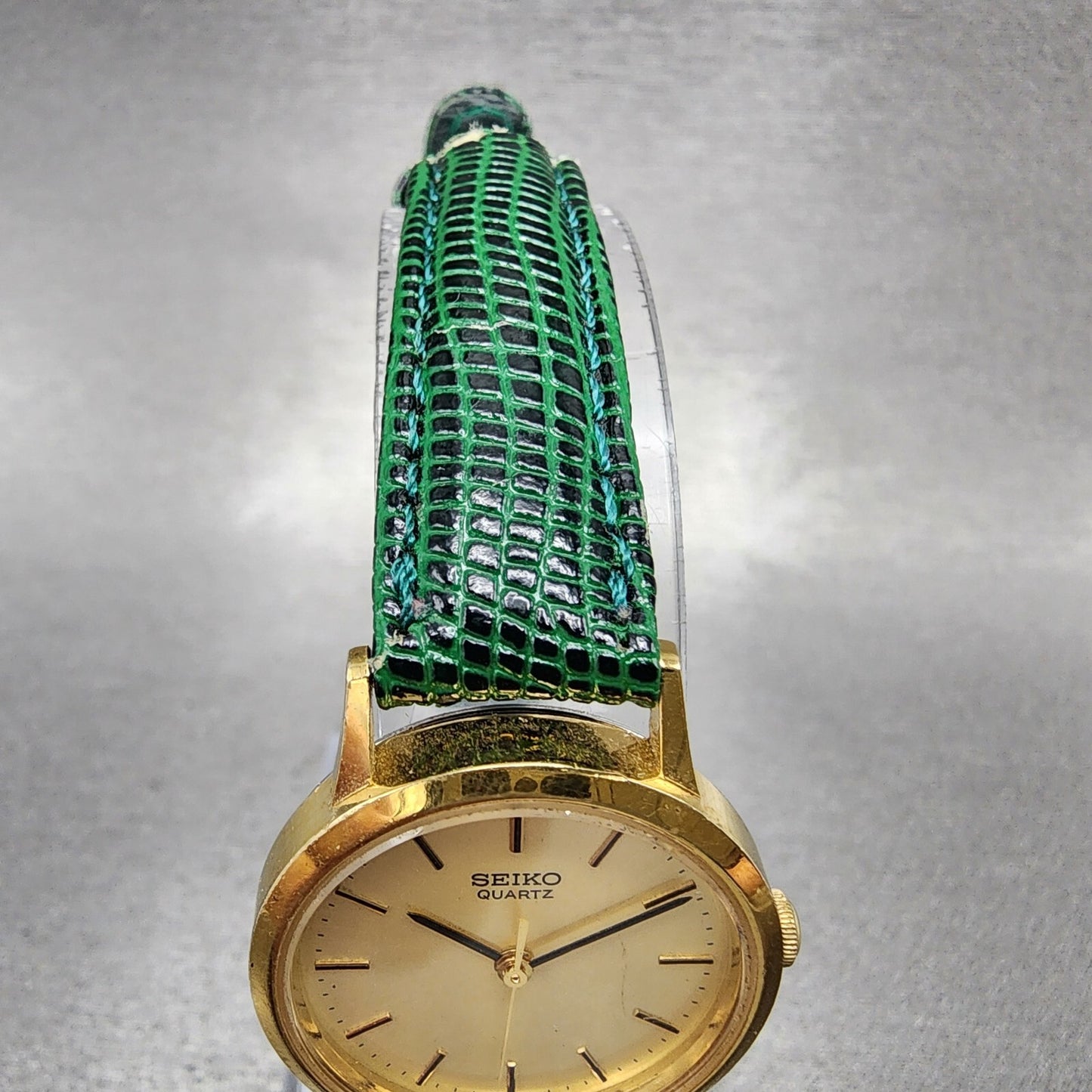 Seiko Watch Women 24mm Gold Dial Gold Tone Round 54210090 New Battery4