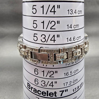 Bulova Watch Women 19mm White Dial Silver Tone Gemmed Round 96T21 New Battery9