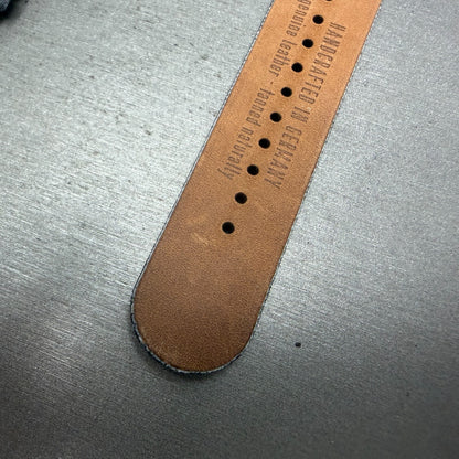 Lilienthal berlin Leather Watch band 20mm Blue White Two Piece6