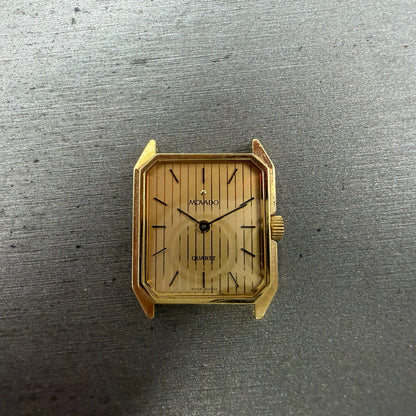 Movado Tank Watch Women 19mm Gold Dial Gold Tone octagon 87 24 434 San Remo PART0