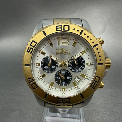 Invicta Pro Diver Chrono Watch Men 45mm Champagne Dial Two Tone 17399 New Batt0