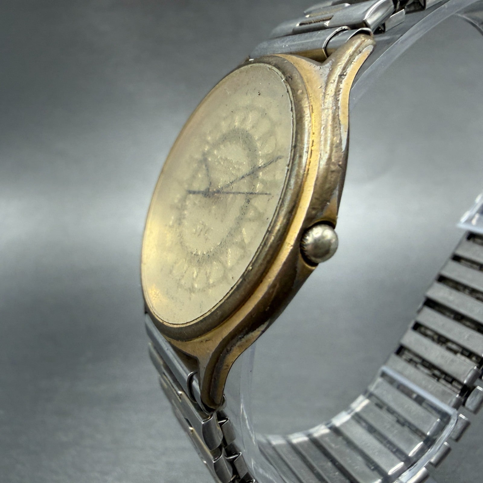Hamilton Watch Men 34mm Gold Dial Gold Tone Round Retiree UAW 9812 New Battery2