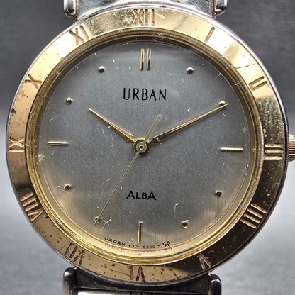 Alba Urban Watch Men 31mm Silver Dial Two Tone Round V301-6140 New Battery1