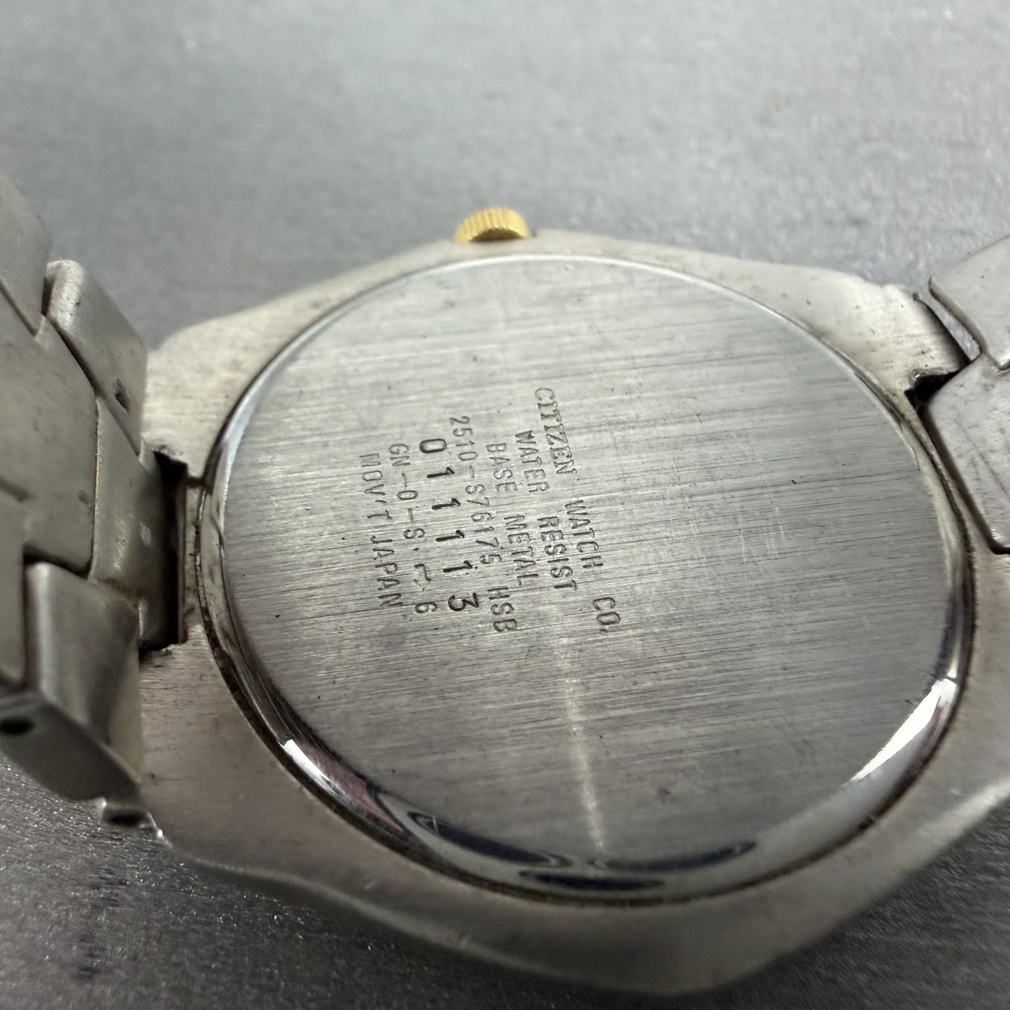 Citizen Watch Men 36mm Black Dial Two Tone Date 2510S76175 New Battery9