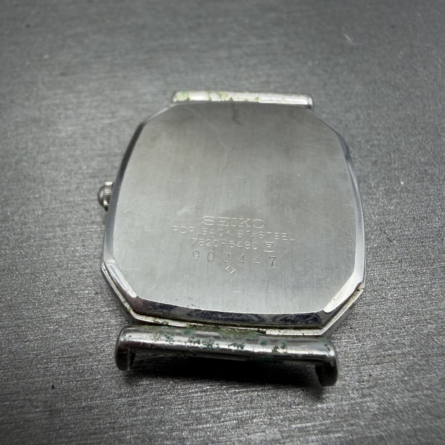 Seiko Watch Men 29mm White Dial White Dial Silver Tone 7820-5480 NewBattery8