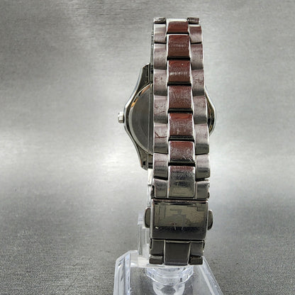 Bulova Watch Women 35mm MOP Dial Silver Tone Daydate Round 96N111 New Battery7