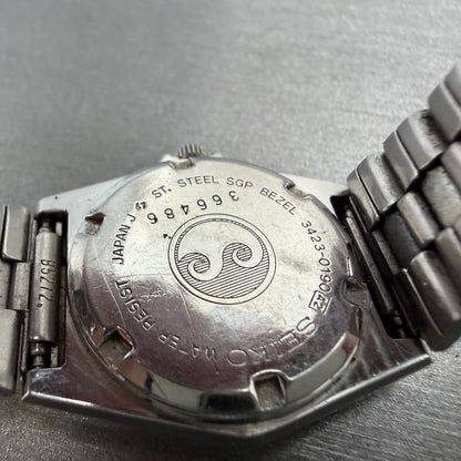 Seiko SilverWave Watch Women 26mm Silver Dial Two Tone Daydate 3423-0190 New Bat9