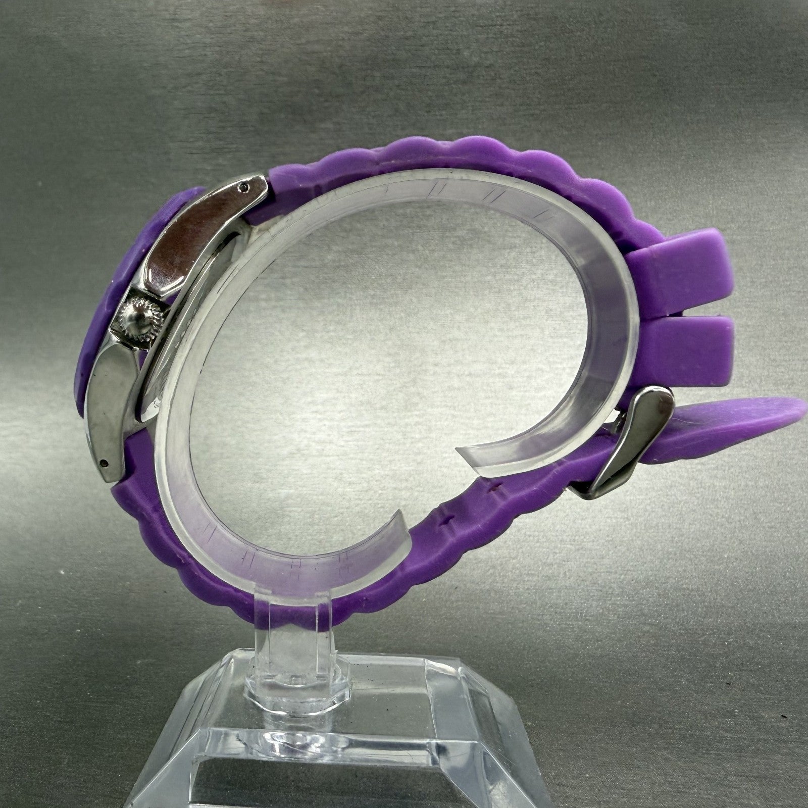 Invicta Angle Watch Women 38mm White Dial Steel Daydate Purple 0702 New battery6