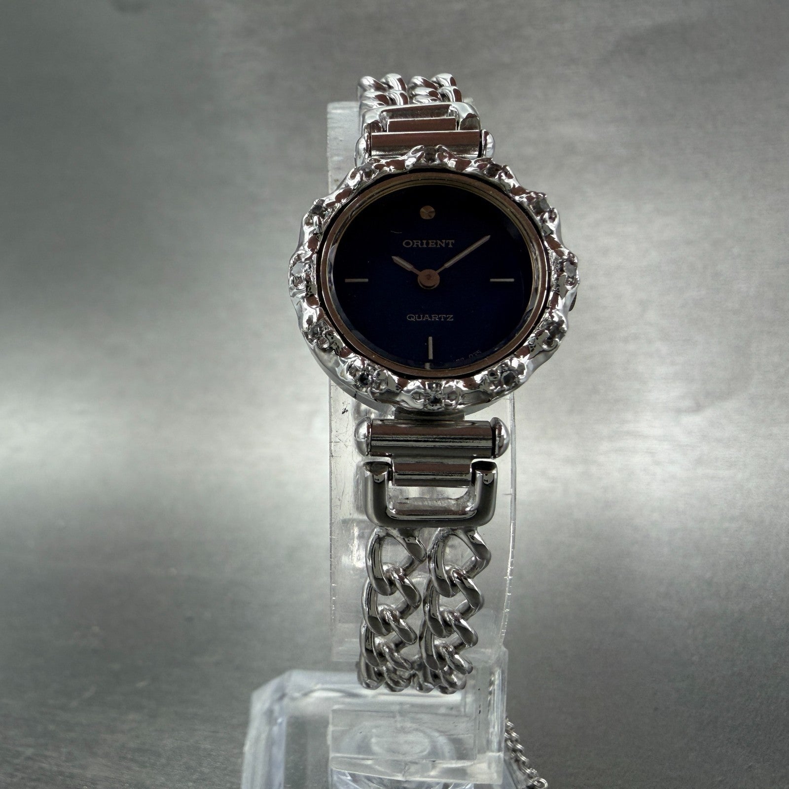 Orient Watch Women 21mm Blue Dial Silver Tone Round I110119-00 New Battery5
