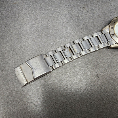 Givenchy Watch Men 35mm White Dial Silver Tone Round  Broken Bracelet PARTS7