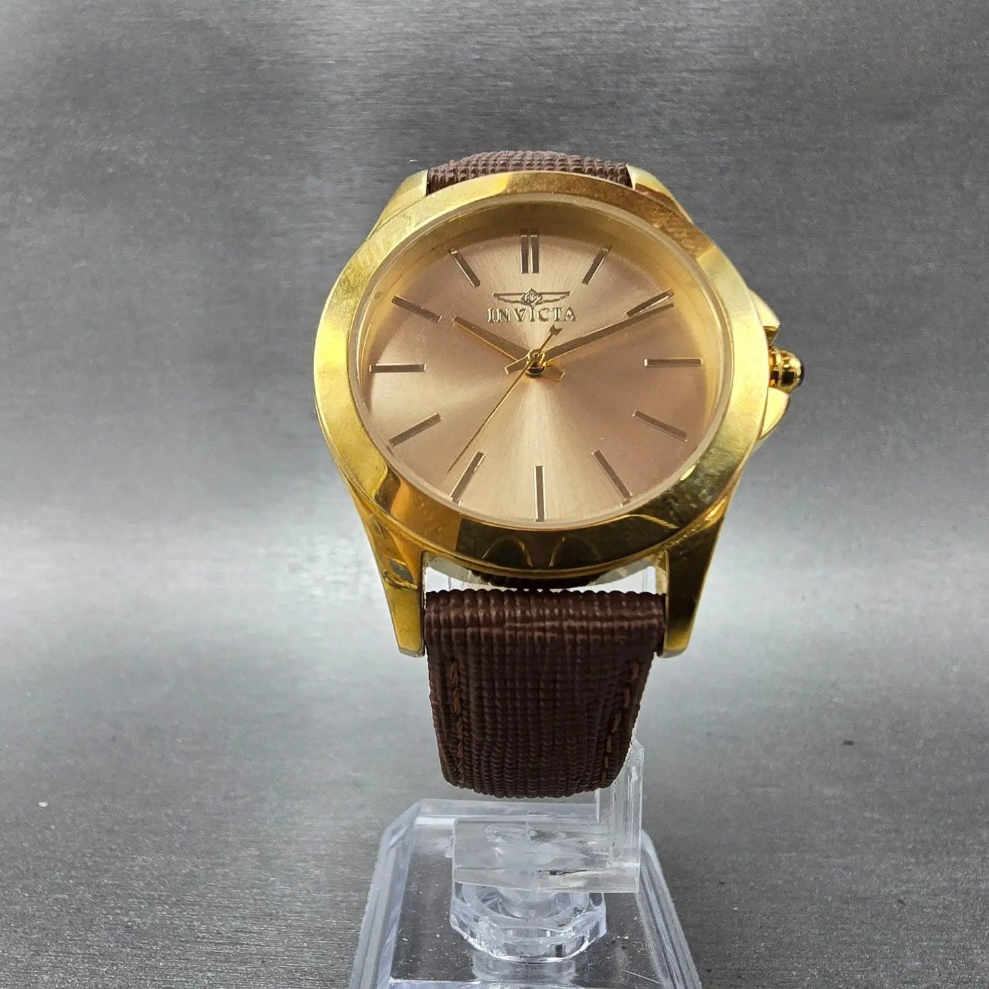 Invicta Angel Watch Women 33mm Champagne Dial Gold Tone Round 15150 New BatteryM5