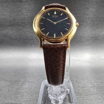 Seiko Watch Women 25mm Black Dial Gold Tone Round 4N00-0431 New Battery Vintage5