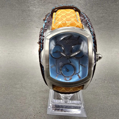 Invicta Lupah Watch Women 33mm Blue Dial Silver Tone Daydate 12263 New Battery0