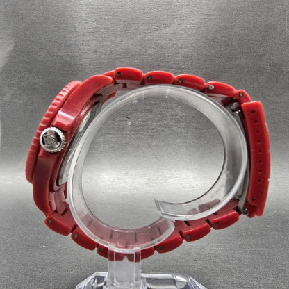 Invicta Angel Dive Watch Women 39mm White Dial Red Tone Date 1215 New Battery6