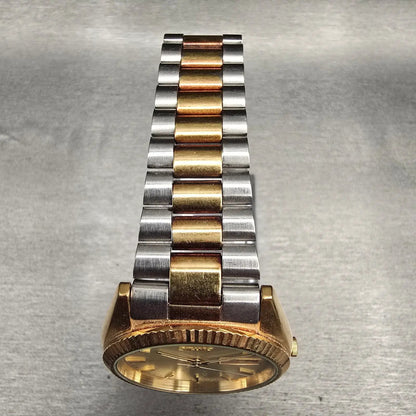Seiko President Watch Men 36mm Champagne Dial Two Tone Daydate 7N43-8111 New Bat4