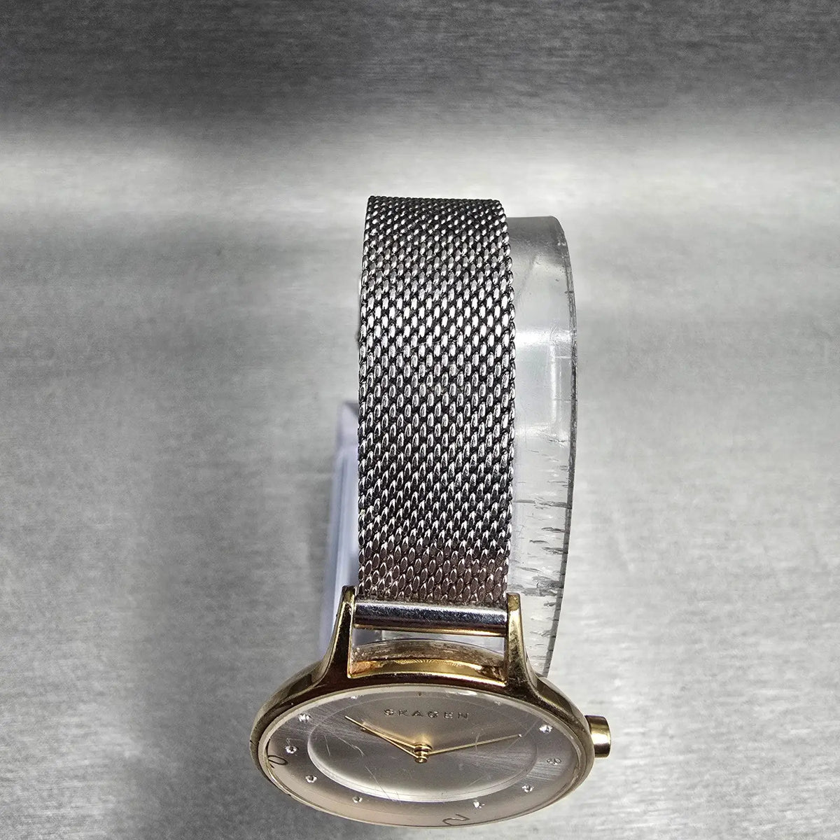 Skagen Anita Lille Watch Women 30mm Silver Dial Gold Tone SKW2340 New Battery4
