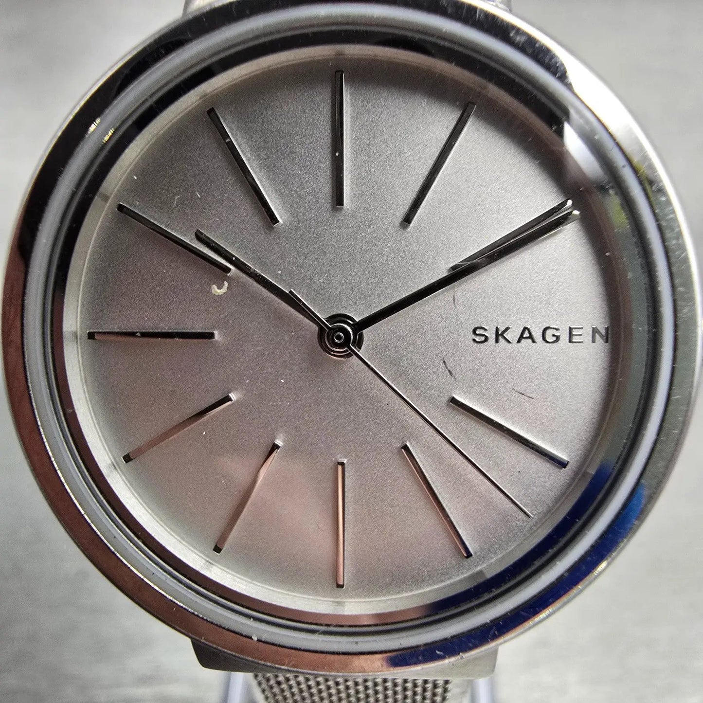 Skagen Ancher Watch Women 30mm Silver Dial Silver Tone Round SKW2478 New Battery1