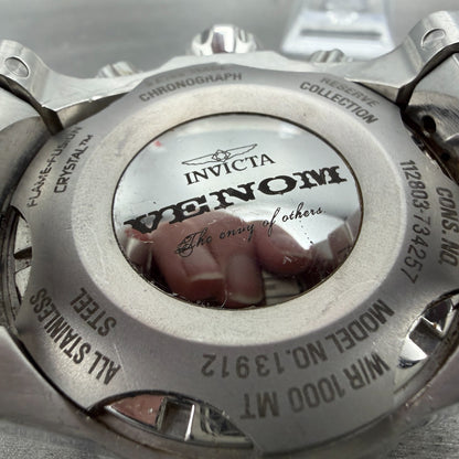 Invicta Reserve Venom Chrono Watch Men 51mm MOP Dial Steel Date 13912 New Batt9