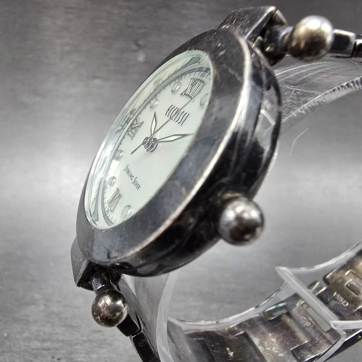 Ecclissi Sterling Silver Watch Women 32mm MOP Dial Round 22340 New Battery2