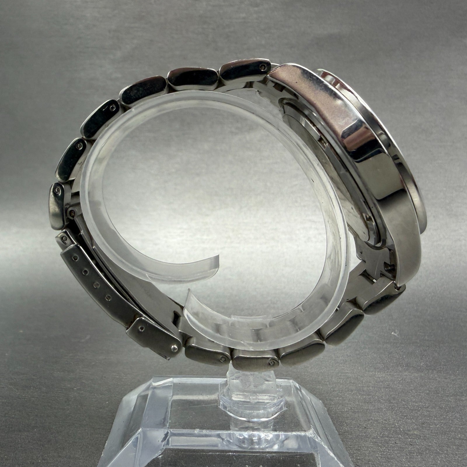 Technos Chronograph Watch Men 41mm White Dial Silver Tone Round TBKC847 New Batt8