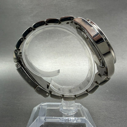Technos Chronograph Watch Men 41mm White Dial Silver Tone Round TBKC847 New Batt8