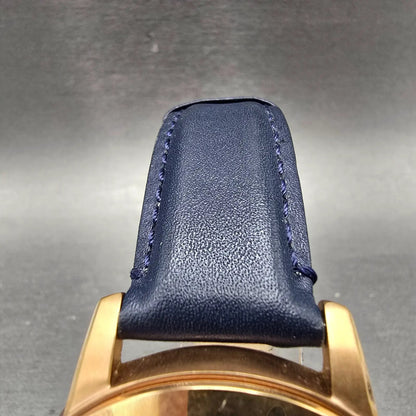 Fossil Grant Chronograph Watch Men 44mm Blue Dial Rose Gold Tone FS4835 New Batt5
