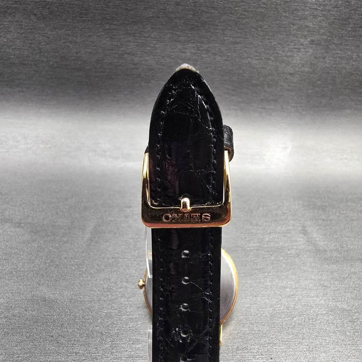 Seiko Watch Men 34mm Black Dial Gold Tone Round 7N00-8A00 New Battery Vintage7