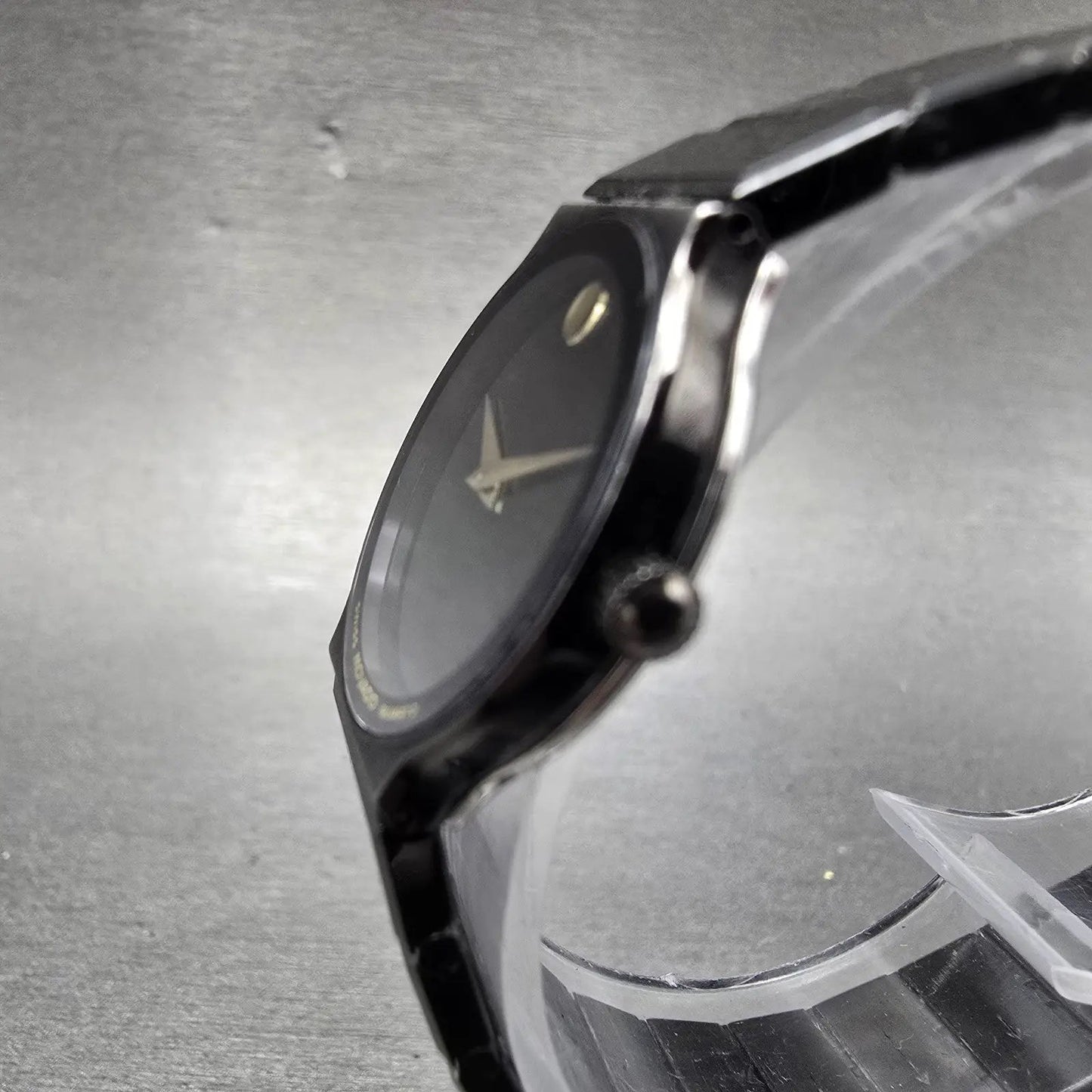 Movado Museum Watch Women 23mm Black Dial Black Tone Round 84.C6.881.2A New Batt2