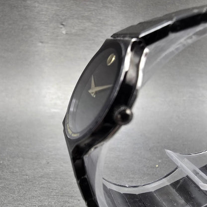 Movado Museum Watch Women 23mm Black Dial Black Tone Round 84.C6.881.2A New Batt2
