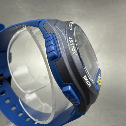 Casio Illuminator Watch Men 42mm Digital Blue Tone Round W-734 New Battery3