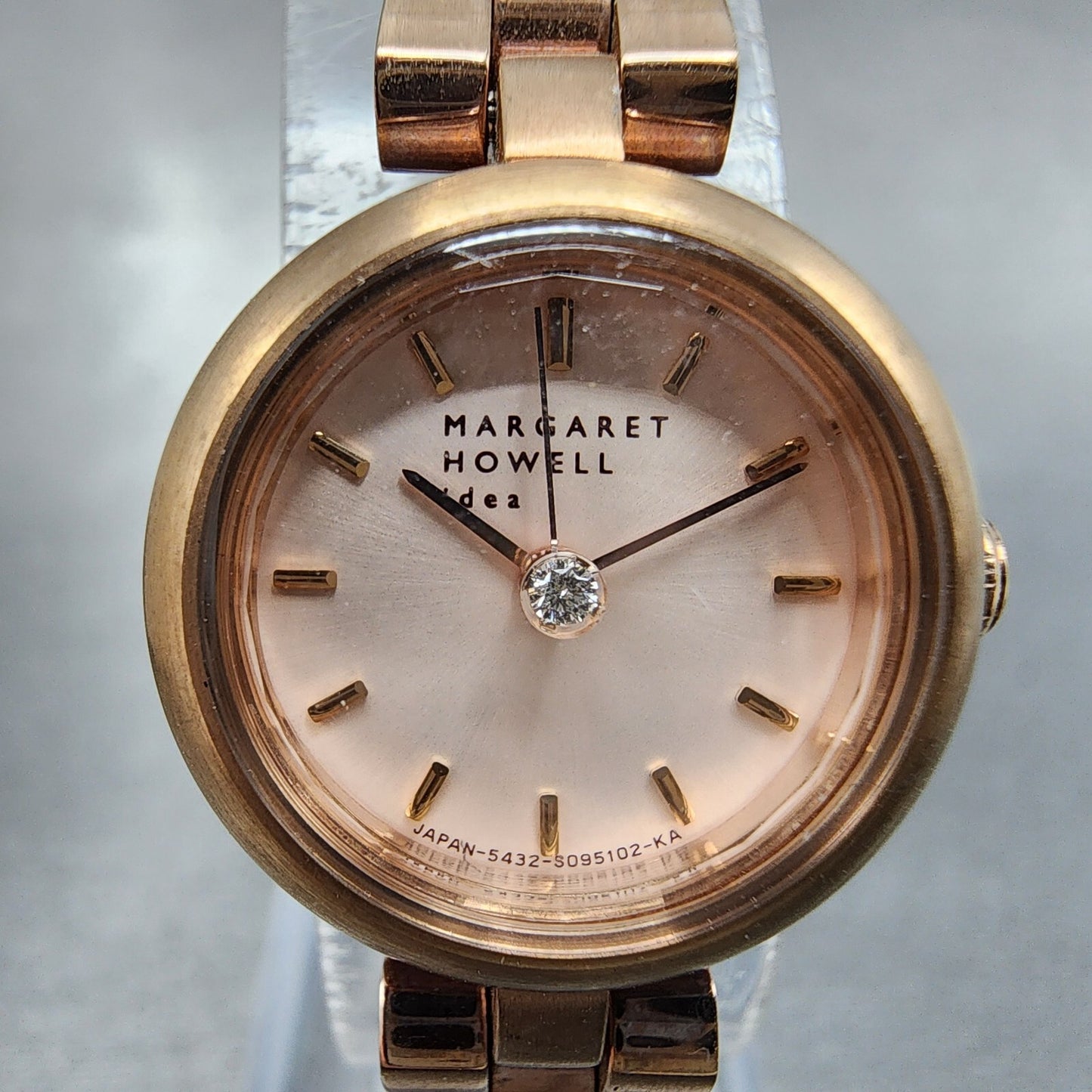 Margaret Howell Watch Women 21mm White Dial Rose Gold Tone Round New Battery2