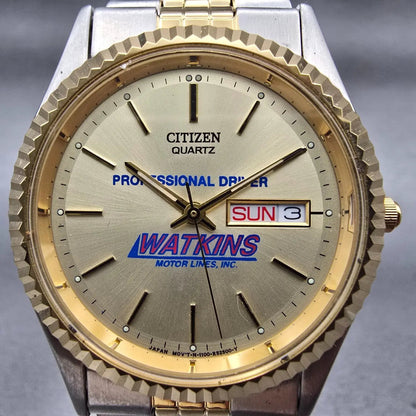 Citizen President Watch Men 35mm Champagne Dial Two Tone 1102-R12535 New Battery1