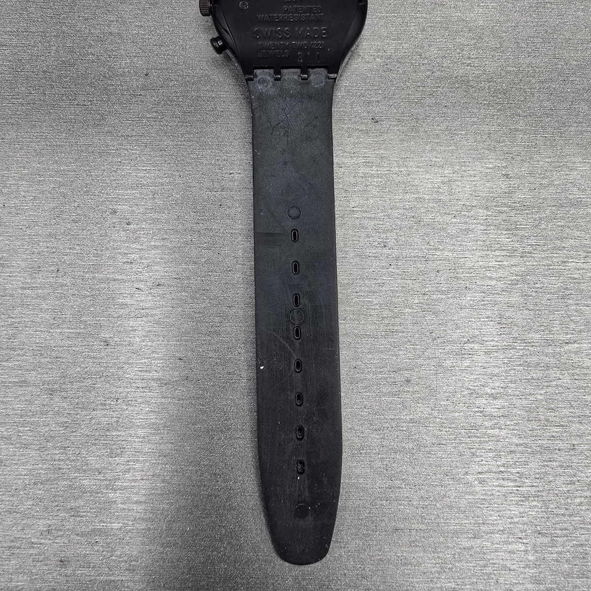 Swatch Chrono Moonshadow Watch Men 37mm Black Dial Black Tone SCB110 New Bat NOS14