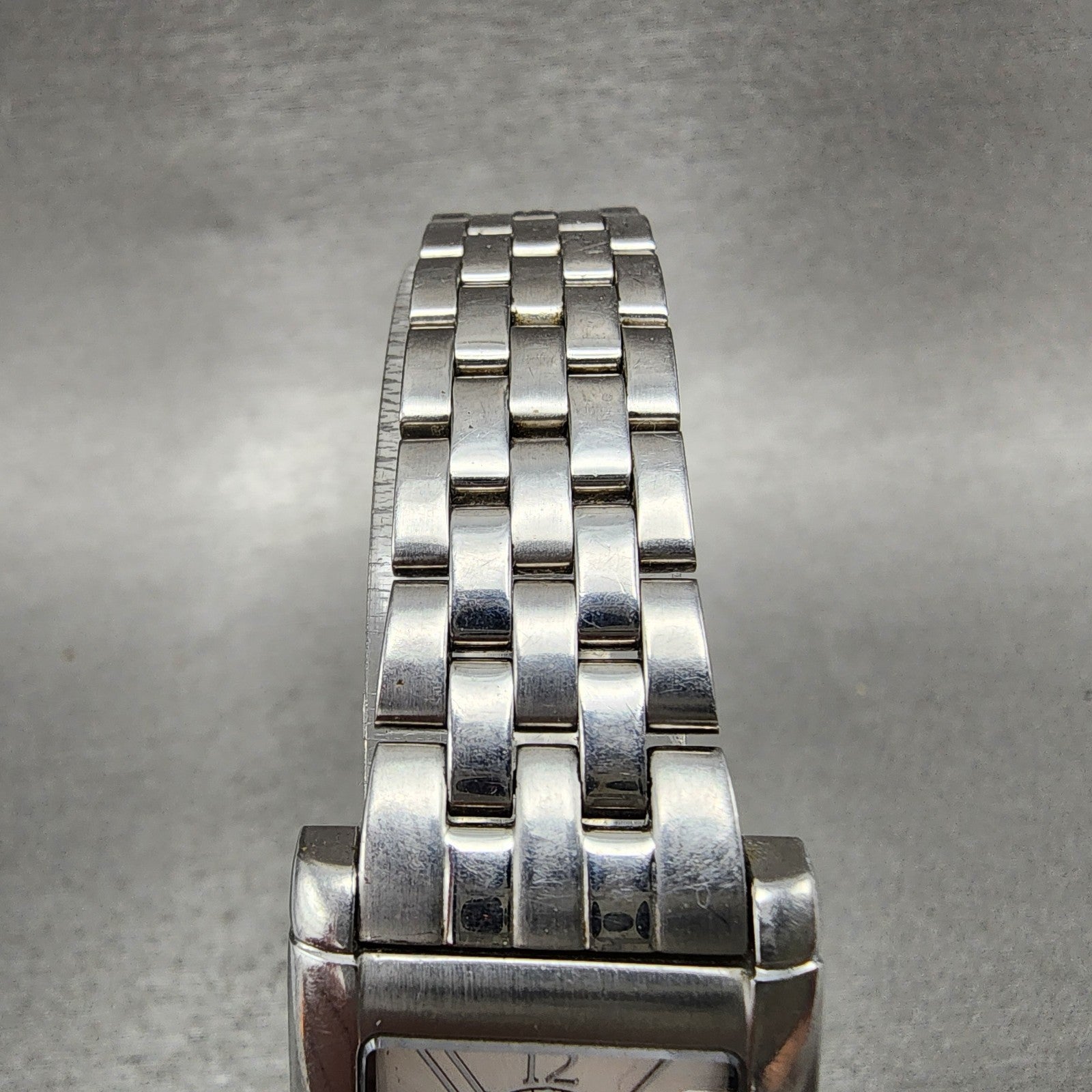Tourneau Tank Watch Women 22mm Silver Dial Silver Tone Rectangle PARTS5