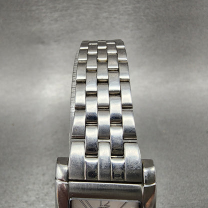 Tourneau Tank Watch Women 22mm Silver Dial Silver Tone Rectangle PARTS5