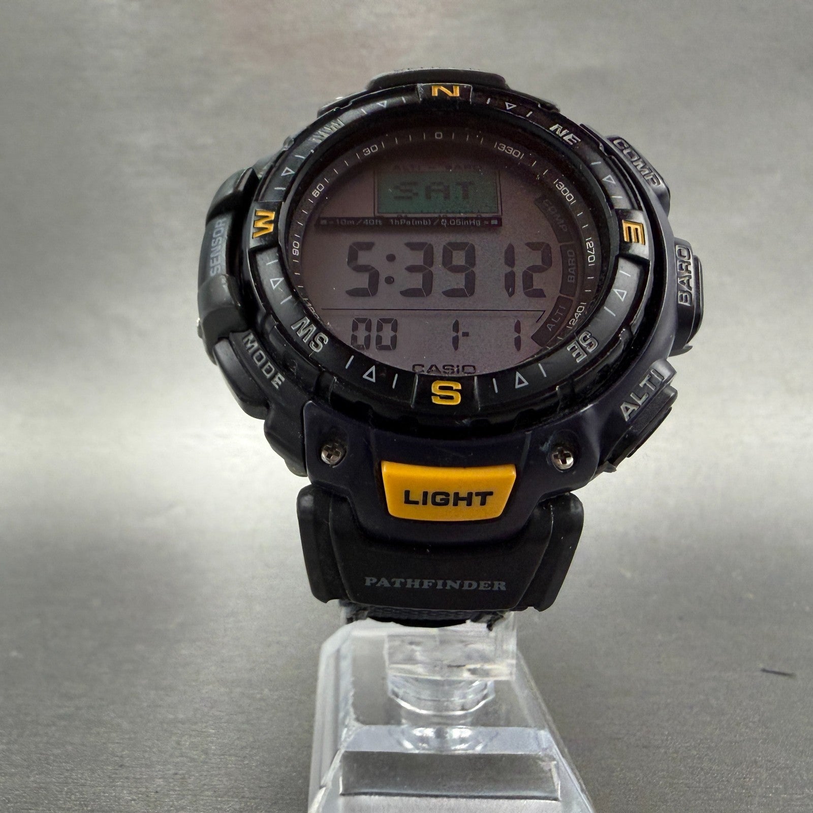 Casio Pathfinder PAG-40 Watch Men 53mm Digital Black Triple Sensor New battery5