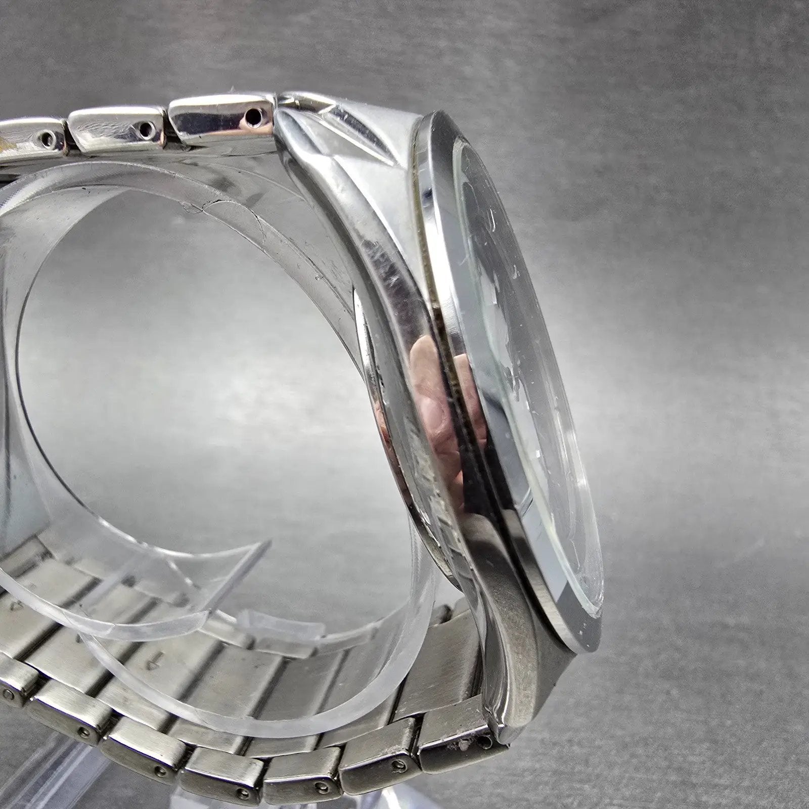 Citizen Eco-Drive Watch Men 43mm Silver Dial Silver Tone Date J810-S078253 Runs3