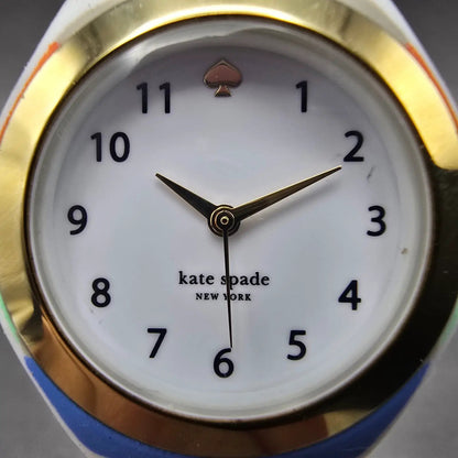 Kate Spade Rumsey Watch Women 31mm White Dial White Case Round New Battery B1