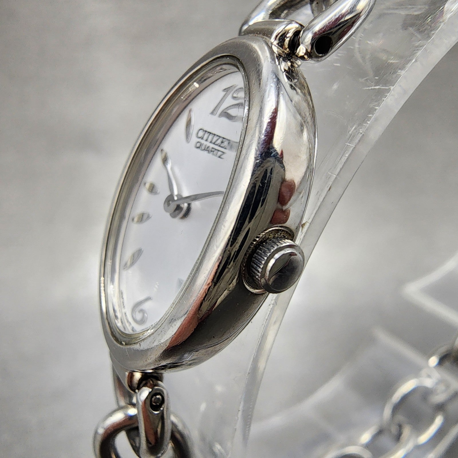 Citizen Watch Women 16mm Silver Dial Silver Tone Oval 5421S011426 New Battery2