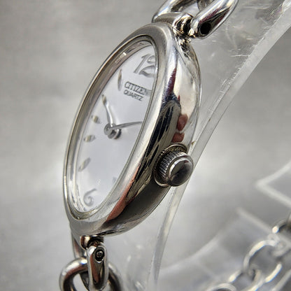 Citizen Watch Women 16mm Silver Dial Silver Tone Oval 5421S011426 New Battery2