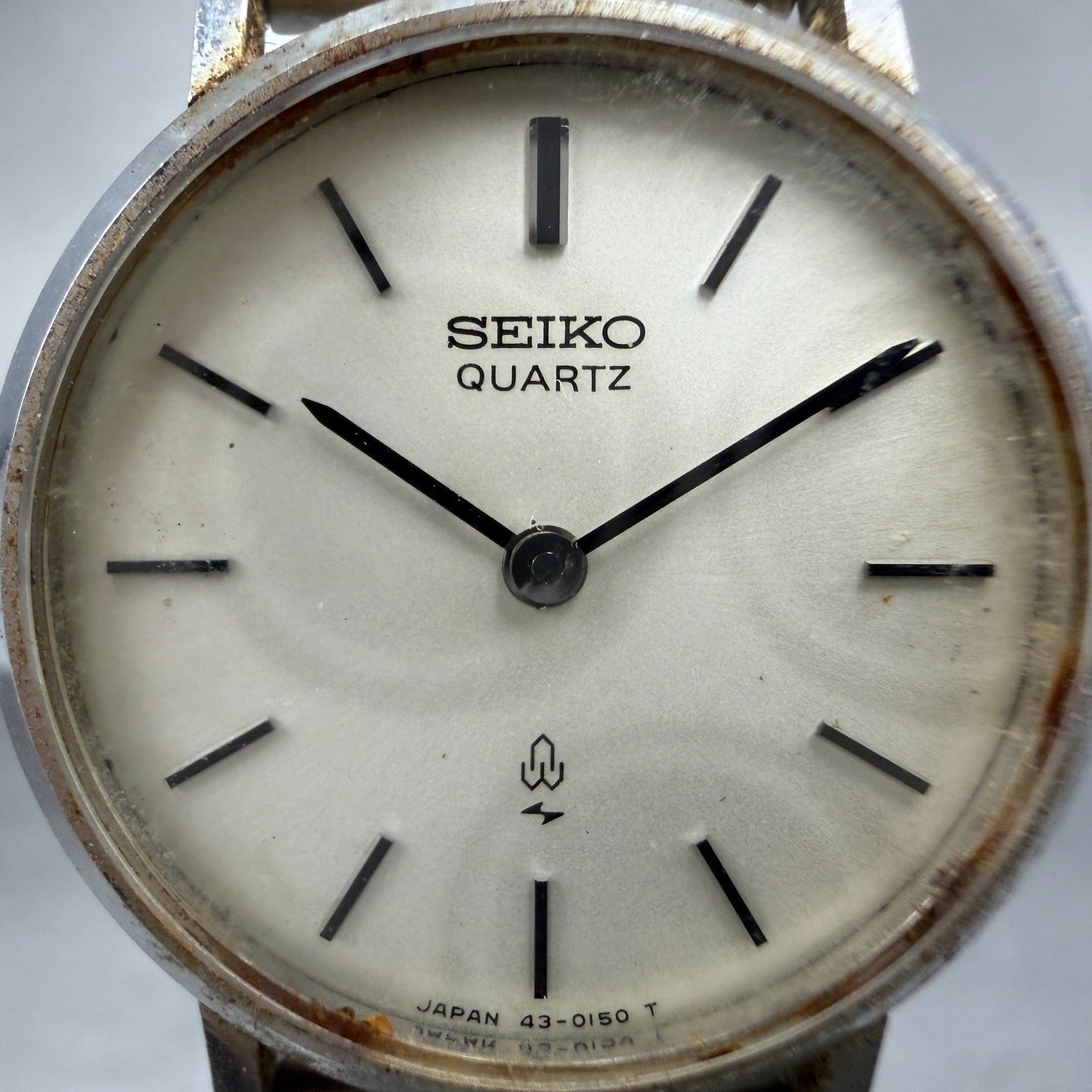 Seiko Watch Women 24mm White Dial Silver Tone Round 43-0070 New Battery Vintage1