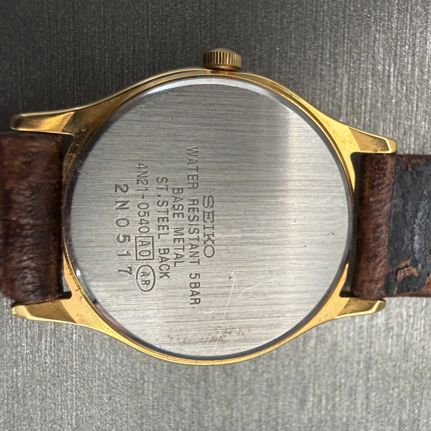 Seiko Spirit Watch Women 24mm Champagne Dial Gold Tone Round 4N21-0540 New Batt10
