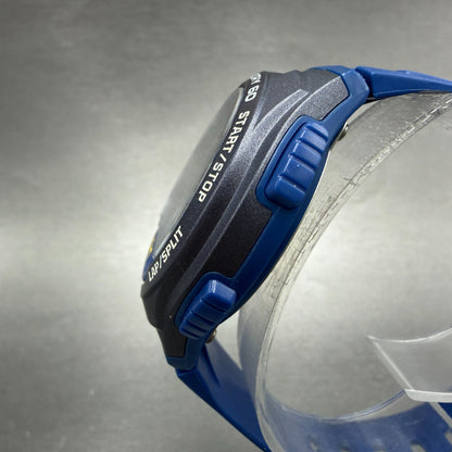 Casio Illuminator Watch Men 42mm Digital Blue Tone Round W-734 New Battery2